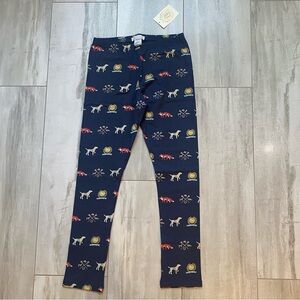 NWT TBBC Mitzy Sue Equestrian Hunt Club Slacks Navy Stretch Leggings, Girls 11